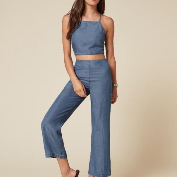Reformation Pants - Reformation Clover Two Piece size 0 Chambray Blue Co-Ord